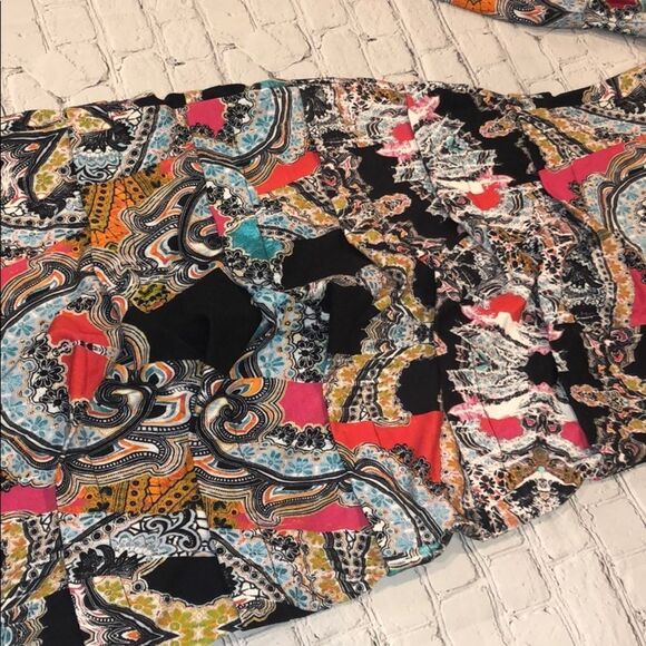 NWT Nicole Miller Printed Tiered Midi Dress - Picture 6 of 7